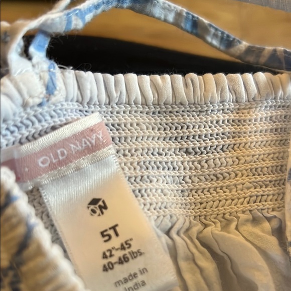 Floral Sundress with Blue and White Pattern - Picture 2 of 4